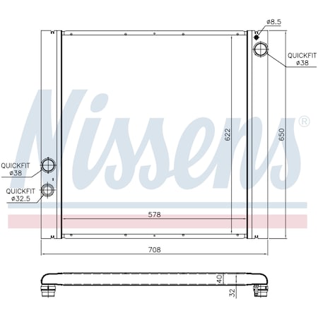 Nissen Nissens Radiator, 64327 64327